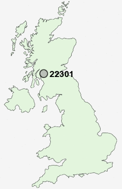 22301 Postcode map