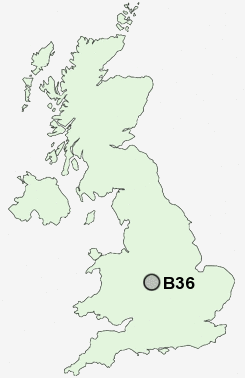 B36 Postcode map