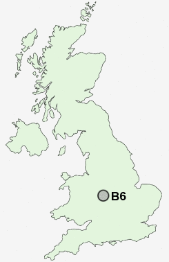 B6 Postcode map