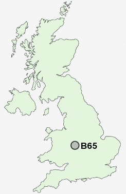 B65 Postcode map