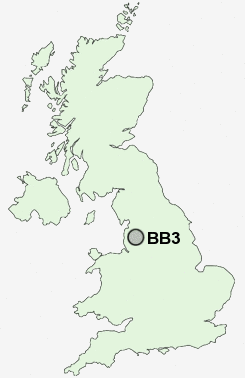 BB3 Postcode map
