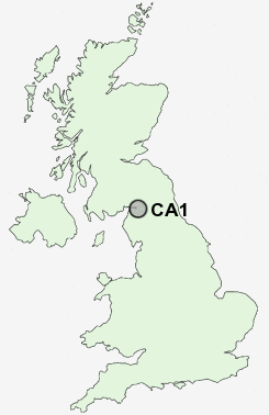 CA1 Postcode map