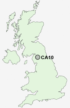CA10 Postcode map
