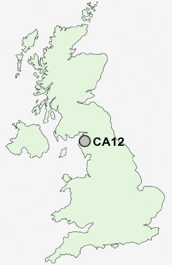 CA12 Postcode map