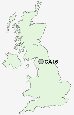 CA16 Postcode map