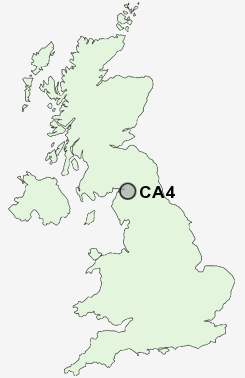 CA4 Postcode map
