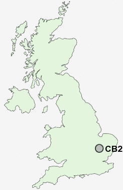 CB2 Postcode map