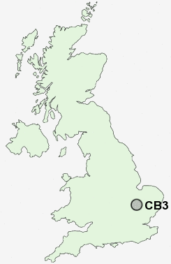 CB3 Postcode map