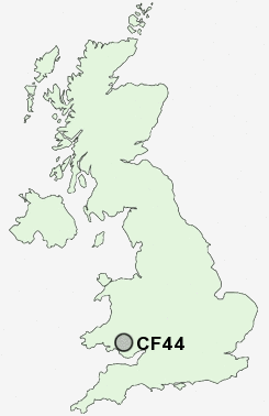 CF44 Postcode map