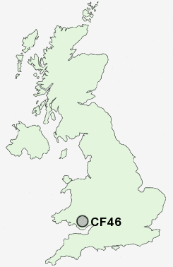 CF46 Postcode map