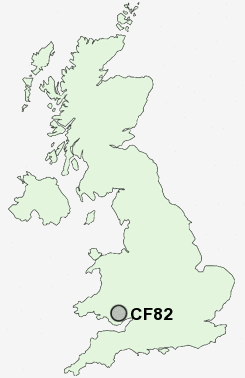 CF82 Postcode map