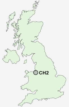 CH2 Postcode map