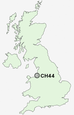CH44 Postcode map