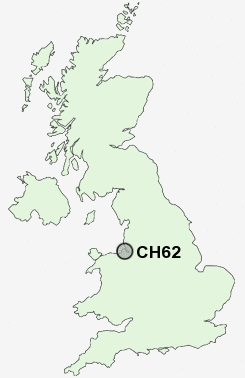 CH62 Postcode map