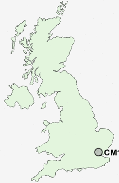 CM11 Postcode map
