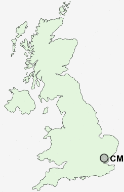 CM3 Postcode map