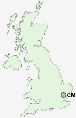 CM7 Postcode map
