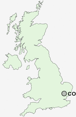 CO9 Postcode map