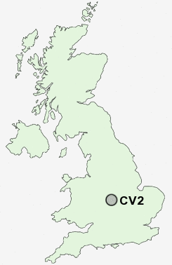 CV2 Postcode map