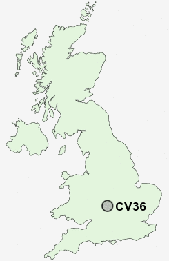 CV36 Postcode map