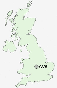 CV5 Postcode map