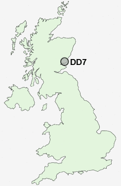 DD7 Postcode map