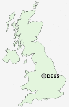 DE65 Postcode map