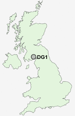 DG1 Postcode map