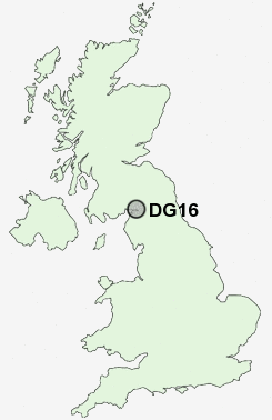 DG16 Postcode map