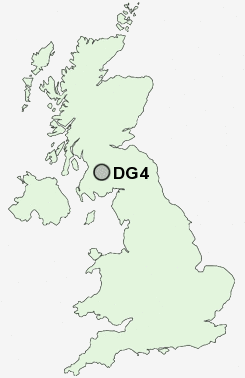 DG4 Postcode map