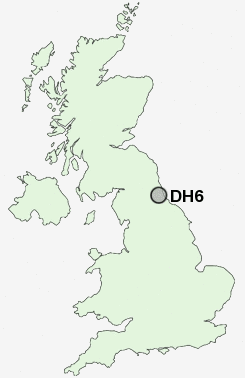 DH6 Postcode map