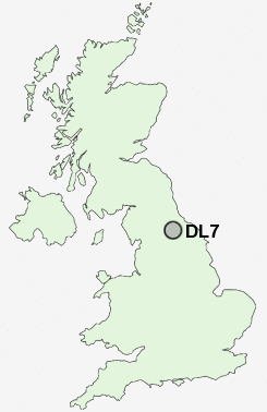 DL7 Postcode map
