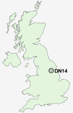 DN14 Postcode map