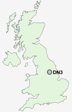 DN3 Postcode map
