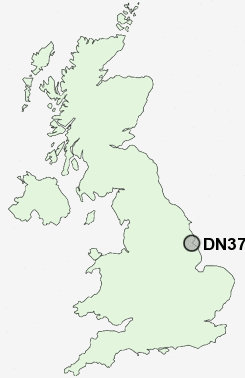 DN37 Postcode map