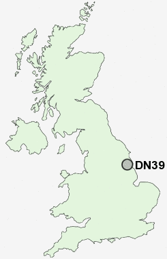 DN39 Postcode map