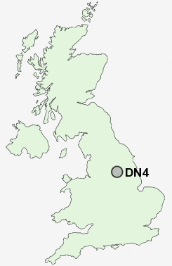 DN4 Postcode map