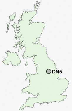 DN5 Postcode map