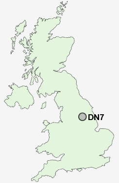 DN7 Postcode map