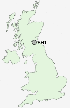 EH1 Postcode map