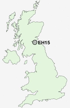EH15 Postcode map