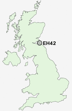 EH42 Postcode map