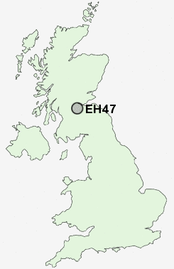 EH47 Postcode map