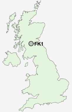 FK1 Postcode map