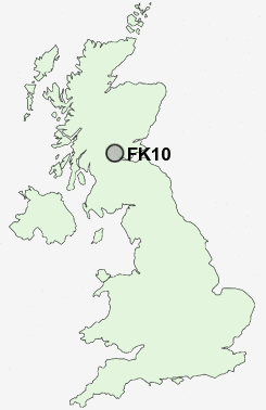 FK10 Postcode map
