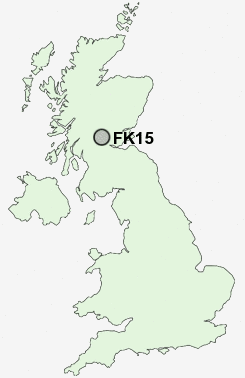FK15 Postcode map
