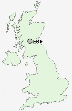 FK9 Postcode map