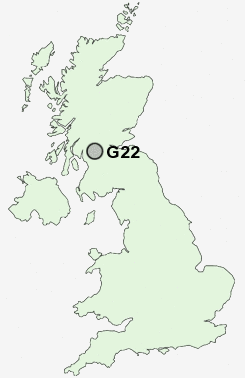 G22 Postcode map