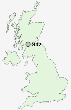 G32 Postcode map