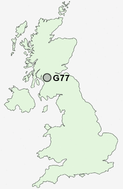G77 Postcode map